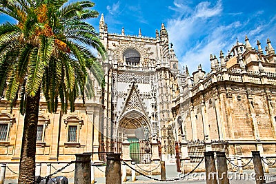 Cathedral of Saint Mary in Seville, Spain. Stock Photo
