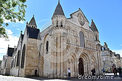 Cathedral Saint-Pierre de Poitiers Editorial Stock Photo