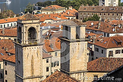 Cathedral of Saint Tryphon in Kotor, Montenegro Editorial Stock Photo