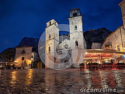 Cathedral of Saint Tryphon, Kotor, Montenegro Stock Photo