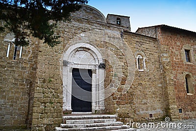 Cathedral of Saints Peter and Paul, Duomo di Sovana. Tuscany, Italy Stock Photo