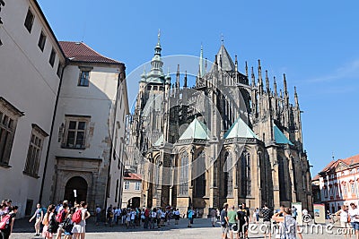 Cathedral of Saints Vitus, Prague Editorial Stock Photo