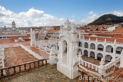 Cathedral San Felipe Neri Monastery at Sucre, Bolivia Stock Photo