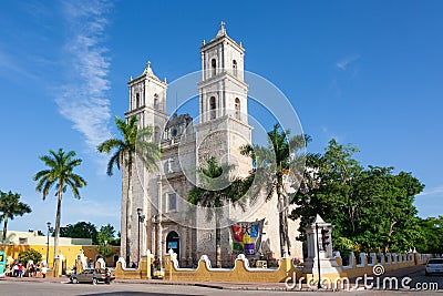 Cathedral of San Ildefonso Merida capital of Yucatan Mexico Editorial Stock Photo