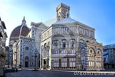 Cathedral Santa Maria del Fiore sunrise view, Florence,Tuscany, Italy Stock Photo