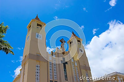 The Cathedral of St. Philip the Apostle in Puerto Plata, is a cathedral of the Catholic Church built in a modern Editorial Stock Photo