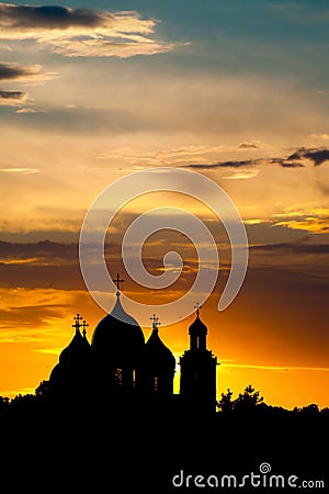 The Cathedral of St. Sophia in Veliky Novgorod Stock Photo