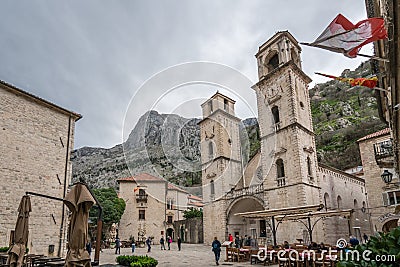 Cathedral of St Tryphon in Kotor Editorial Stock Photo