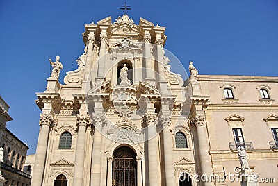 Cathedral of Syracuse (Temple of Athena) Stock Photo