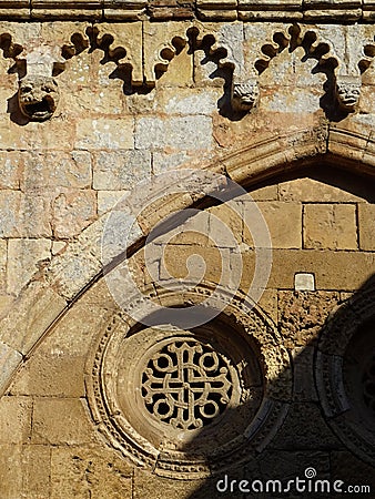 Detail of wall. Cathedral of Tarragona. Spain. Stock Photo