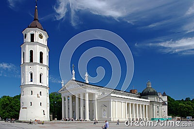 Cathedral of Vilnius Stock Photo