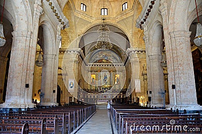 The Cathedral of the Virgin Mary of the Immaculate Conception, Cuba Editorial Stock Photo