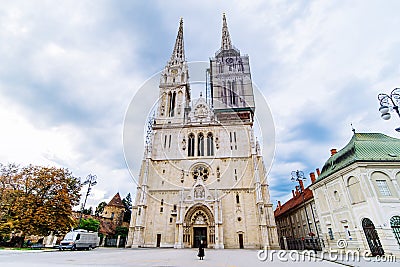 cathedral of zagreb old european gothic church Editorial Stock Photo