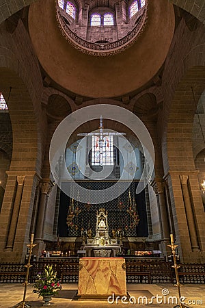 Cathedrale Notre-Dame - Le Puy-en-Velay - France Editorial Stock Photo