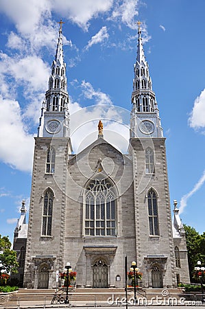 Cathedrale Notre Dame Ottawa Stock Photo