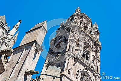 Cathedrale Notre-Dame in Rodez, France Stock Photo