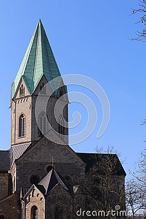 The cathedral in Essen-Werden (Germany) Stock Photo