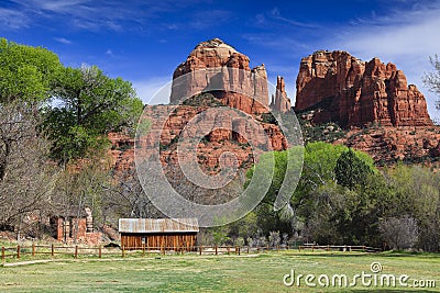 Catherdal Rock in Sedona Arizona Stock Photo