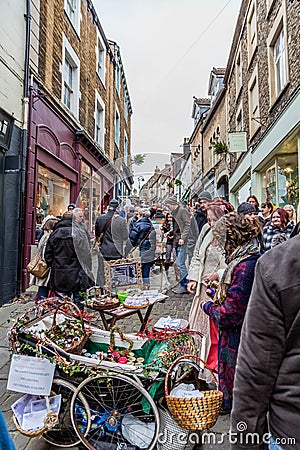 Catherine Hill, Frome, Somerset - Sunday Market Editorial Stock Photo