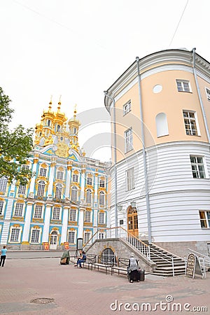 Catherine Palace in Tsarskoe Selo. Editorial Stock Photo