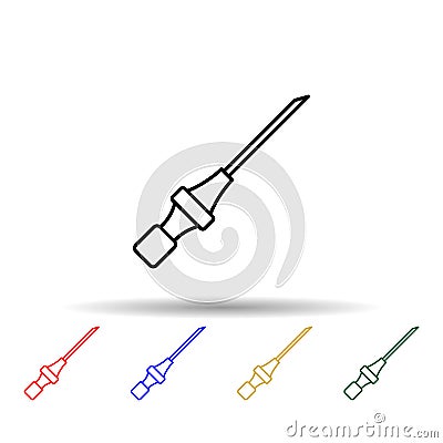 Catheter multi color icon. Simple thin line, outline vector of blood donation icons for ui and ux, website or mobile application Stock Photo