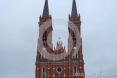 Catholic Basilica of the Dormition of Blessed Virgin Mary, Lodz Stock Photo