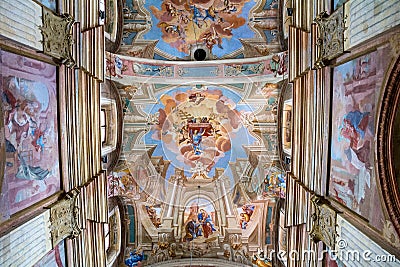 The Catholic Cathedral of the Assumption of the Virgin Mary and St. Stanislaus in Mogilev. Belarus Stock Photo