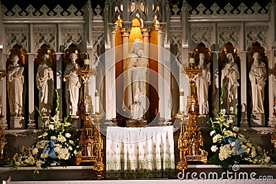 Catholic Church Altar Stock Photo