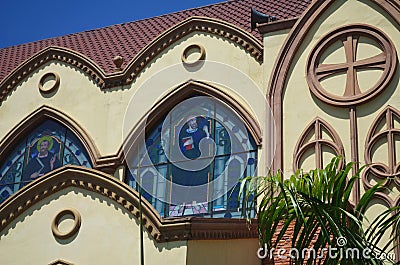 Catholic church in Clark, close to Angeles City, Philippines. Stock Photo