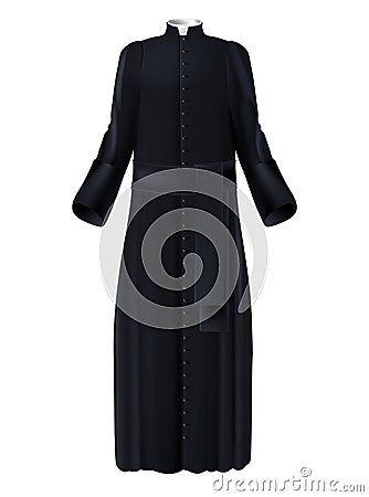Catholic church priest garment 3d realistic vector Vector Illustration