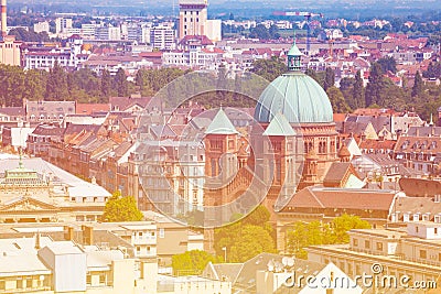 Catholic Church Saint-Pierre-le-Jeune, Strasbourg Stock Photo