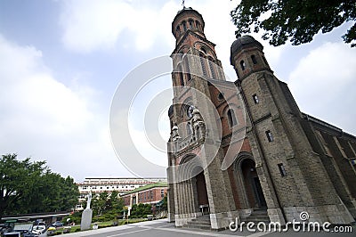 Catholic church in South Korea Stock Photo
