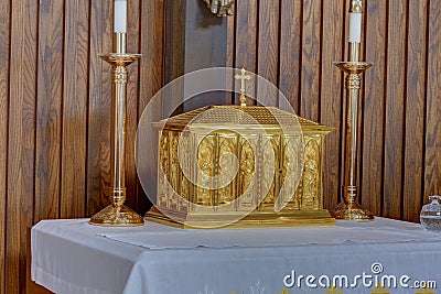 Catholic Church Tabernacle Stock Photo