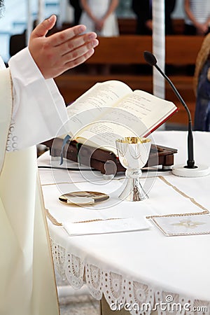 Catholic Mass Stock Photo