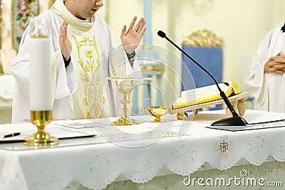 Catholic Mass Stock Photo