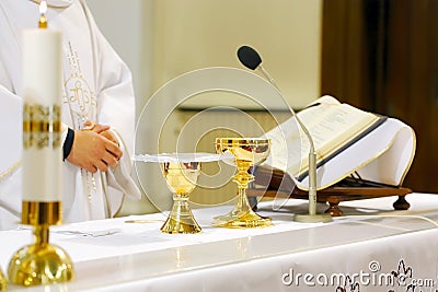 Catholic Mass Stock Photo