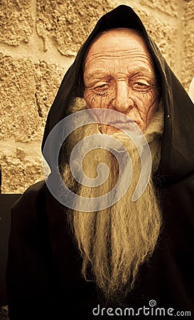 Catholic monk figurine Editorial Stock Photo