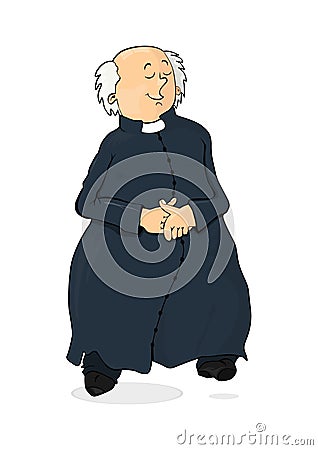 Catholic priest Vector Illustration