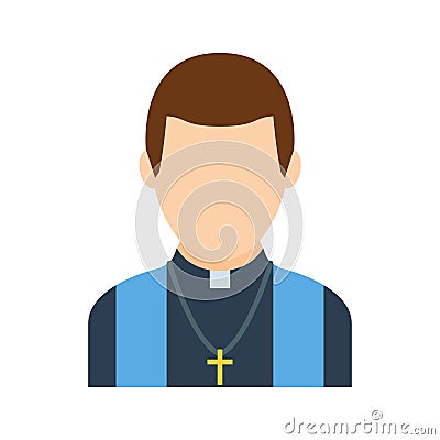 Catholic priest vector icon in a flat style Vector Illustration