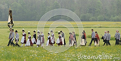 Catholic procession Editorial Stock Photo