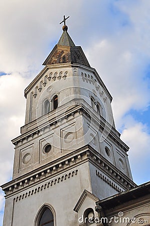 Catholic Tower Church Stock Photo