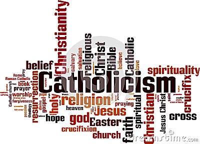 Catholicism word cloud Vector Illustration