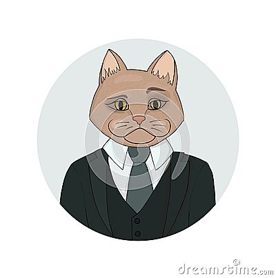 Catman portrait Vector Illustration
