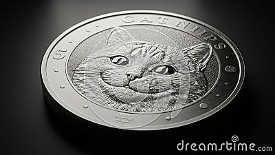Catnip Coin: AI-Generated Digital Currency Stock Photo
