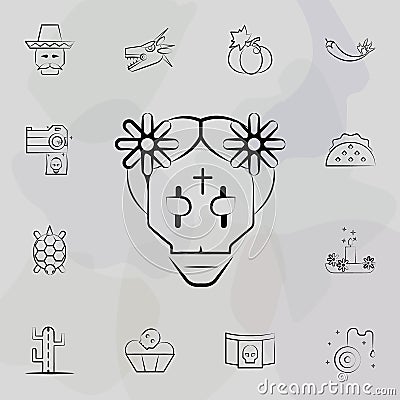 Catrina icon. Dia de muertos icons universal set for web and mobile Stock Photo