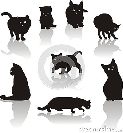 Cats icon set Vector Illustration