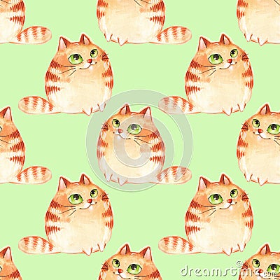 Cats, seamless pattern Stock Photo