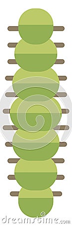 Catterpillar flat icon. Green larva. Maggot symbol Vector Illustration