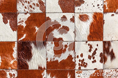 Animal Leather Skin Hides Squares Closeup Detail Stock Photo