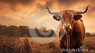 cattle cow bull Cartoon Illustration